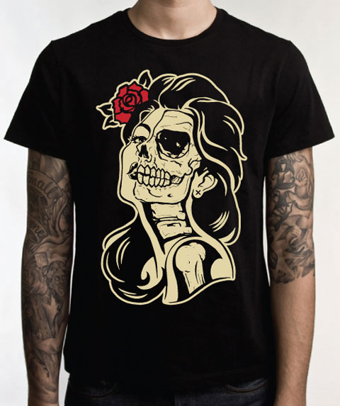 Truth Skull Girl Tee Design
